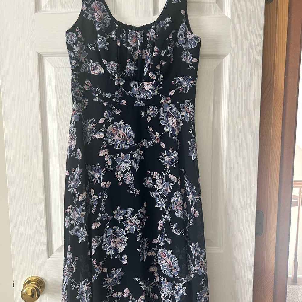 Floral Black Dress